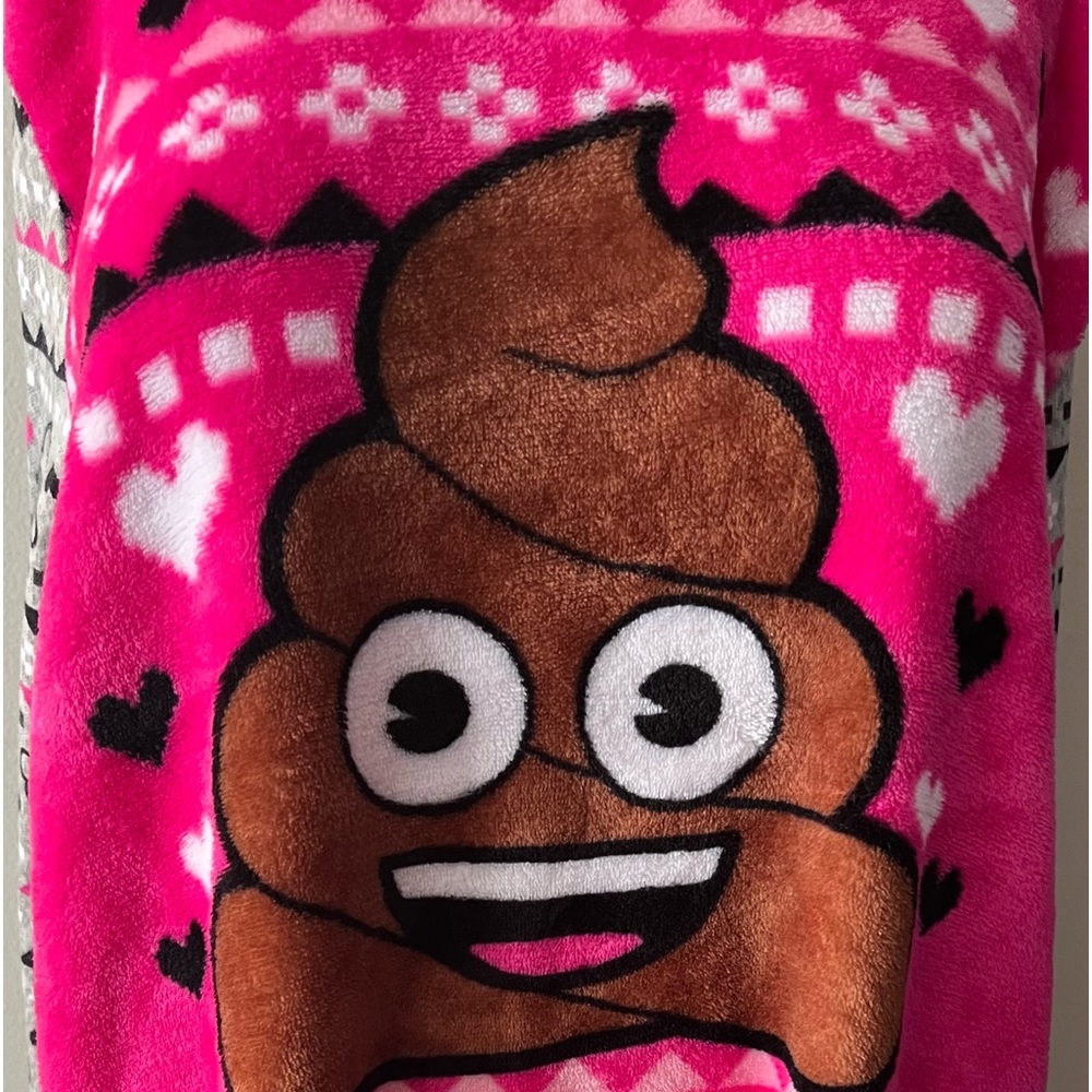 Ladies Fleece Emoji Camis long sleeve night gown 14-16